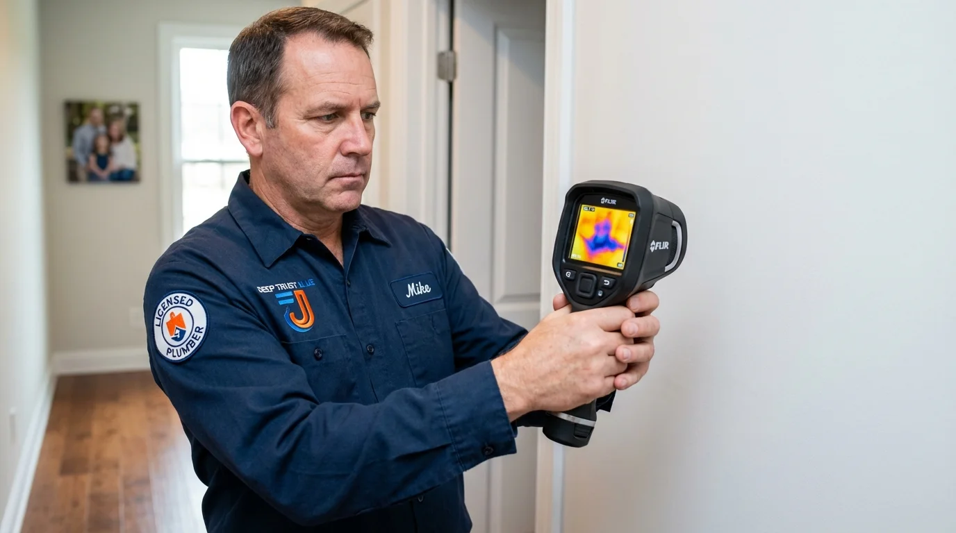 Thermal imaging leak detection by Johns Plumbing LLC in Franksville